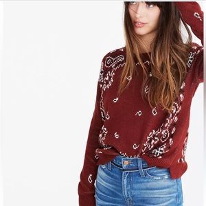 Madewell Bandana Pullover Sweater XXS